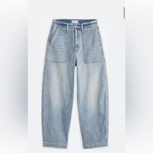 Studio Blue Women's High Rise barrel Denim Jeans